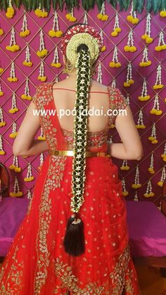 Bridal Hair Decorations, Hair Style On Saree, Wedding Flower Jewelry, Function Hall, Flower Garland Wedding