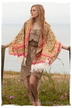 Paisley Jardin Notre Dame Shawl — Seasons by The Kashmir Company