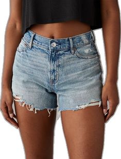 Denim Short, Ripped Denim, High Waisted Shorts, Distressed Denim, Women's Jeans, American Eagle Outfitters, American Eagle, Denim Shorts, Women Jeans