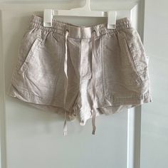 Lightweight Shorts From Gap. A Linen Material And Very Comfortable. Working Drawstring And Two Working Pockets In The Front. Back Pockets Are False. Never Been Worn And In Great Condition Gap Summer Shorts With Elastic Waistband, Gap Cotton Bottoms With Drawstring, Gap Casual Loungewear Shorts, Casual Gap Loungewear Shorts, Casual Gap Shorts For Summer, Casual Summer Shorts By Gap, Casual Loungewear Shorts By Gap, Gap Bottoms With Elastic Waistband For Summer, Gap Casual Bottoms With Built-in Shorts