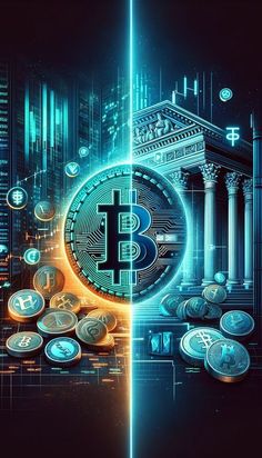 bitcoin surrounded by other crypt symbols