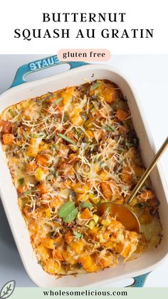 This Butternut Squash Au Gratin is the perfect comforting dish for holidays or special occasions. Layered with sautéed leeks, fresh sage, and parmesan cheese, it’s packed with flavor—bubbly, cheesy, and irresistibly cozy! Butternut Squash Au Gratin, Squash Au Gratin, Fresh Sage, Holiday Side Dishes, Healthy Vegetables, Vegetable Sides, Side Recipes, Whole 30 Recipes