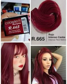 Pelo Color Vino, Burgundy Hair Dye, Red Hair Makeup, Dark Red Hair Color, Red Hair Looks, Best Hairstyles For Women, Dip Dye Hair, Hair Color Unique, Dyed Red Hair