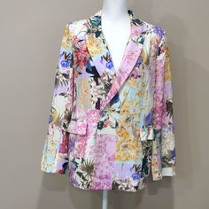 Nwt Vici X Fate Collab's Rare And Hard To Find Floral/Birds Blazer Jacket. Dress Up From A Business Meeting To A Summer Brunch! Features: Cotton And Linen Blend Double Breasted Front Button Closure Long Sleeves Lapel V Neckline Longline Fully Lined Flat Lay, Approximate Measurements (Going One Way Across, In Inches): Length = 29" Bust (Armpit To Armpit) = 18" Tags: Summer, Flower Print, Colorful, Sunny, Sunshine, Picnic, Classy, Tropical, Resort, Vacation, Hawaiian Questions? Leave A Comment Bel Purple Long Sleeve Summer Outerwear, Multicolor Long Sleeve Outerwear For Brunch, Long Sleeve Purple Summer Outerwear, Pink Long Sleeve Blazer For Brunch, Multicolor Long-sleeved Outerwear For Brunch, Pink Long Sleeve Blazer With Floral Print, Spring Multicolor Floral Embroidered Outerwear, Purple Floral Print Long Sleeve Outerwear, Luxury Multicolor Floral Print Outerwear