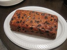 a piece of cake sitting on top of a white plate