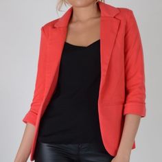 Brand New Without Tags! Size: L Color: Coral *Please Note That I Try To Find The Closest Looking, If Not The Actual Stock Photo Of The Item That I Am Selling. Kindly Let Me Know If You Have Any Questions Regarding The Item And I'll Help As Best As I Can. Pink Fitted Casual Blazer, Casual Fitted Pink Blazer, Pink Long Sleeve Blazer For Brunch, Casual Pink Fitted Blazer, Pink Casual Blazer For Work, Fitted Pink Blazer For Brunch, Casual Pink Blazer For Work, Casual Pink Blazer For Workwear, Spring Pink Blazer For Brunch