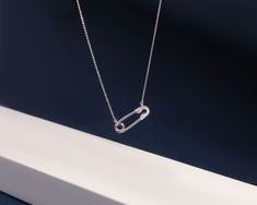 "Diamond Safety Pin Necklace / Safety Pin Pendant / 14K White Gold Safety Pin / Micro Pave Diamond Pin Necklace / Safety Pin Charm ╰►Specifications ➤ Made to Order.  ➤ Made in Turkey. ➤ 14K White Gold ➤ Custom Gold Color: Rose Gold, Yellow Gold, White Gold ➤ Total CTW: 0.10 Carats ➤ Setting Type: Micro Pave ➤ Natural Earth-Mined & Non-Conflict Diamonds ➤ Ready to Ship in 1 Week ╰► Diamonds Specifications ➤ Round Cut Diamonds: 10 pieces of 1.00MM and 5 pieces of 0.90MM ➤ Carat Weight: 0.10 Carat of Round Cut Diamonds ➤ Color: G ➤ Clarity: SI.  If you have any additional questions about this ring, just hit the \"Ask a Question\" button (just to the right of the price) and we will get back you within a few hours.  Be sure to hit \"favorite\" on the right so it remains in your favorites list a Enhypen Niki Safety Pin Necklace, Sterling Silver Cable Chain Jewelry For Wedding, Safety Pin Necklace, Minimalistic Necklace, Safety Pin Jewelry, Pin Necklace, Pin Pendant, Pin Jewelry, Natural Earth