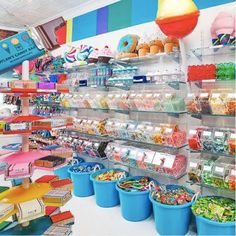 a store filled with lots of different types of candy