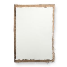 an empty piece of burlocked paper on a white background