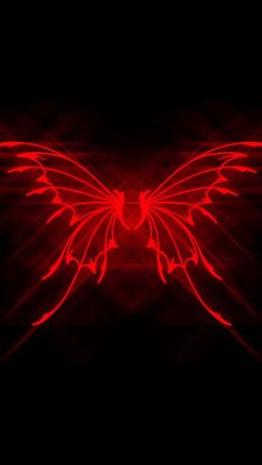 a red butterfly on a black background