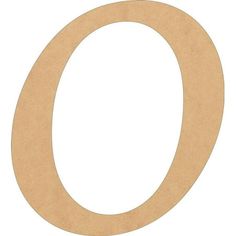 a wooden o sign on a white background with the letter o in it's center