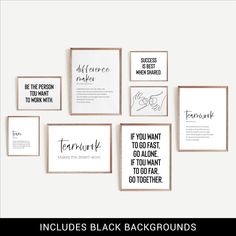 six black and white cards with the words, if you want to be married