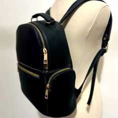 Super Cute, Durable And Versatile Backpack. Perfect For Any Occasion. Whether You’re Traveling, Running Some Errands Or Going To School This Vegan Leather Backpack Is Great. Made From Vegan Leather To Give You The Luxury And Sophisticated Look Of Real Leather, With A Multitude Of Interior And Exterior Pocketed Making A Great Space Saver, You Can Not Go Wrong With Adding This Early 2000s Backpack To You Wardrobe. They Don’t Make Them Like This Anymore! Never Worn, Bought Online But Was Stored Awa Trendy Black Backpack With Zipper Closure, Chic School Backpack With Detachable Strap, Chic Leather Backpack With Detachable Strap For School, Trendy Black Backpack With Zipper Pocket, Chic Leather School Backpack, Chic School Backpack With Zipper Pocket, Trendy Black Backpack With Detachable Strap, Trendy Black Leather Backpack With Detachable Strap, Casual Black Leather Backpack With Detachable Strap