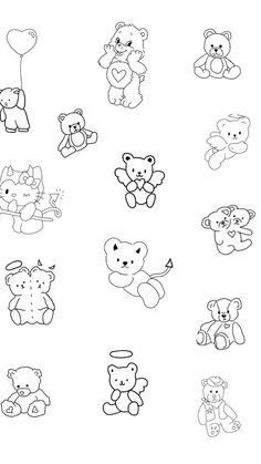 coloring pages with teddy bears and hearts