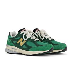 New Balance 990V3 'MiUSA Teddy Santis Green Gold' M990GG3 (SNKR/Retro/Casual/Low Top/Non-Slip/Made In Usa/Wear-resistant/Shock-absorbing) New Balance 990v3, Teddy Santis, Green New Balance, Harrods London, Veja Sneakers, Adidas Spezial, Dunks Nike, Nike Air Max Plus, Nike Cortez