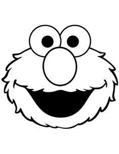 the sesame face coloring page for kids to print out and color with their own hands