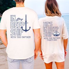 These funny couples cruise shirts are perfect for a honeymoon or anniversary cruise vacation. PLEASE CHECK PHOTOS FOR SIZE AND COLOR CHART. Colour could be slightly different from photo depending on your screen & the photo lighting. If you want an oversized fit, please choose 1-2 sizes up.  Comfort Colors introduces its garment-dyed t-shirt; a fully customizable tee made 100% with ring-spun cotton. The soft-washed, garment-dyed fabric brings extra coziness to your wardrobe while the relaxed fit Couples Cruise Shirts, Funny Cruise Shirts, Couples Cruise, Cruise Shirts Funny, Anniversary Cruise, Couple Cruise, Honeymoon Cruise, Married Shirt, Cruise Shirts