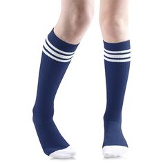 Team Socks Casual Blue Socks For Sports Events, Casual Stretch Socks For School, Casual Non-slip Socks For Sports Events, Breathable Casual Knee-high Sports Socks, Breathable Casual Knee-high Socks For Sports, Casual Breathable Knee-high Socks, Sporty Non-slip Socks For Workout, Casual Breathable Knee-high Socks For Sports, Sporty Stretch Blue Socks