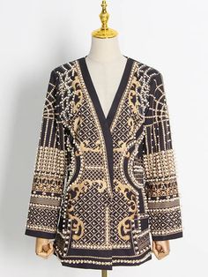 Color: Silver, WHITE, Yellow; Size: S, M, L, XL, XXL, XXXL, 4XL Winter Typ, Chic Blazer, Beaded Cardigan, Long Blazer, Long Sleeve Blazers, Spring Shirts, Pullover Shirt, Women Shirts Blouse, Jacket Design