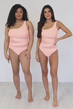 Meet Me At Waikiki Peach One Shoulder Swimsuit – Pink Lily Swimsuit Pink, Pink Bathing Suits, Swimsuit Fabric, One Shoulder Swimsuit, Beach Swim, Pink Swimsuit, Swimsuit Fashion, Pink Lily, Small Tops