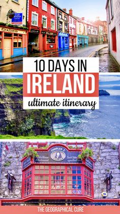 Pinterest pin graphic for 10 days in Ireland itinerary Things To Do In Ireland, Ireland Places To Visit, Best Of Ireland, Chasing Sunsets