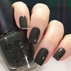 Nail Polish Colors Fall, Pretty Nail Colors, Nail Color Trends, Black Nail Polish, Opi Nail Polish, Black Nail, Opi Nails