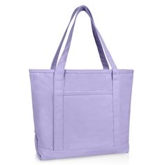 a purple tote bag on a white background