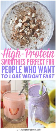 Best High-Protein Smoothies to Help you Lose Weight Faster. Pancakes Low Carb, Protein Cupcakes, Protein Dinner, Better Lifestyle, Low Carb Diets, Protein Shake Recipes