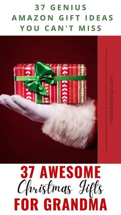 37 awesome Christmas gifts for grandma. genius amazon gift ideas you can't miss on the gift guide on mindfulnessinspo.com Gifts For Grandparents From Adults, Christmas Presents For Grandma, Cute Xmas Gifts, Grandmother Christmas Gift