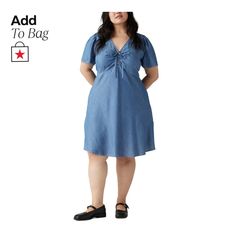 in stock Levi's Spring Dresses For Day Out, Levi's Dresses For Spring Day Out, Casual Short Sleeve V-neck Dress, Casual Short Sleeve V-neck Dress For Daywear, Levi's Mini Summer Dress, Levi's Summer Mini Dress, Casual Fitted Levi's Dress, Levi's Casual Fitted Dress, Levi's Casual Mini Dress