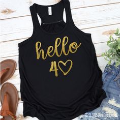 Well Hello 40!!! Celebrate your 40th birthday with all the sparkle and shine you deserve in this stylish, flowy tank. "Hello 40" is in gold glitter to help you stand out from the crowd on your very special day. Casual Gold Tank Top For Party, Hello 40, 40th Birthday Shirt, 40 And Fabulous, 40th Birthday Shirts, Sparkle And Shine, Flowy Tank, Birthday Shirt, Gift Collections