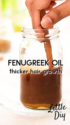 Fenugreek Hair Oil Recipe, Diy Hair Oils For Growth, Fenugreek Oil Diy, Fenugreek For Hair Growth, Thicker Hair Remedies, Hair Herbs, Hair Thickening Remedies, Diy Hair Growth Oil, Homemade Hair Oil