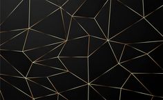 an abstract black and gold background with small lines in the middle, that are connected to each other