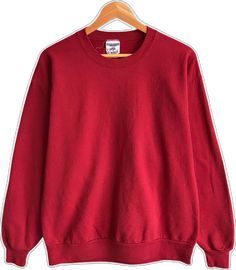 Plain Jumper, Crewneck Streetwear, Red Sweatshirt, Thanks For Everything, Sweater Pullover, Gender Neutral, Jumper, Active Wear, Street Wear