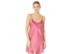 La Perla Silk Chemise - Women's Pajama : Wild Orchid : Indulge in beautiful sleepwear from La Perla. Adjustable shoulder straps. Straight hem hits mid thigh. 100% silk. Hand wash cold, line dry. Imported. Measurements: Length: 33 in Product measurements were taken using size SM. Please note that measurements may vary by size. Silk Summer Sleepwear For Home, Feminine Silk Sleepwear For Summer, Feminine Sleepwear With Satin Finish, Silk Summer Nightgown With Spaghetti Straps, Silk Nightgown With Spaghetti Straps For Summer, Summer Night Satin Finish Slip Dress, Feminine Satin Sleepwear For Summer, Summer Night Satin Slip Dress, Summer Night Slip Dress With Satin Finish