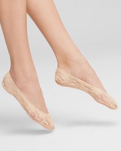 For your eyes only: Hue's lace liner socks are a no-show essential graced with a touch of feminine luxury. Elegant Fitted Lace Socks, Ankle High Socks, Feminine Luxury, Wardrobe Edit, For Your Eyes Only, Fishnet Stockings, Liner Socks, Lace Edging, Lace Pattern