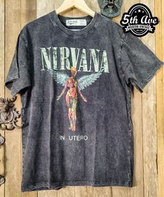 #nirvana #americanrockband #smellsliketeenspirit #grunge #alternative #hardrock #rock #rockband #rockt #rocktee #band #bandt #bandtee #bandtshirt #rockbandtshirt #rockbandtee #tshirt #tee #streetwear #vintagereprint #y2k #shopvintage #thrift #thriftshop #90sstyle #vintageclothing #vintaget #bootleg Vintage Nu Metal T Shirts, Nirvana Merch, Nirvana T Shirt, Nirvana In Utero, Nirvana Tshirt, Vintage Band Shirts, Green Grunge, Nirvana Shirt, Nirvana Band