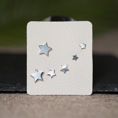 Sterling silver tiny star stud earring in variable sizes. Perfect earrings set for multiple piercings earring to layer and add extra sparkle! - Silver star stud earrings, Star stud earring gold, Star stud earring silver, Star Earrings Stud, Star earring, silver star studs, gold star earrings, starburst studs, starburst earrings - Qty: 3 pairs per set - Dimension: Variable sizes ranging from 4 mm to 9 mm in diameters - Material: 925 sterling silver, 14 K gold plated on 925 sterling silver, hypoal Nickel Free Silver Star-shaped Piercing, Nickel-free Star-shaped Silver Piercings, Nickel-free Silver Star Piercings, Sterling Silver Star-shaped Piercings, Silver Star-shaped Sterling Silver Piercings, Nickel-free Sterling Silver Nose Studs, Nickel-free Sterling Silver Nose Stud, Sterling Silver Star Piercings In Silver, Hypoallergenic Sterling Silver Nose Stud