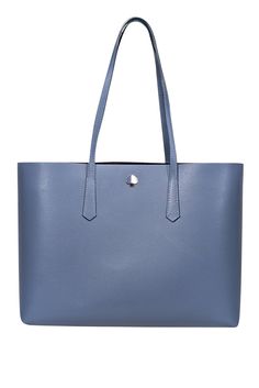 Get ready to work in style with the Kate Spade blue leather tote bag. Crafted from blue pebbled leather, this spacious tote includes a metallic leather pouch for extra storage. Perfect for carrying your work files and tablet, this chic bag will keep you organized and on-trend on the go! 100% Pebbled Leather Metallic leather lining Top hook closure Detachable pouch Height 10.5" Width (base) 14" Depth 5" Strap drop 9.5" Kate Spade Blue Office Bag, Luxury Blue Kate Spade Shoulder Bag, Kate Spade Blue Tote Bag, Blue Leather-lined Tote Shoulder Bag, High-end Blue Tote Shoulder Bag, Kate Spade Accessories, Classic Wardrobe Staples, Kate Spade Purse, Chic Bags