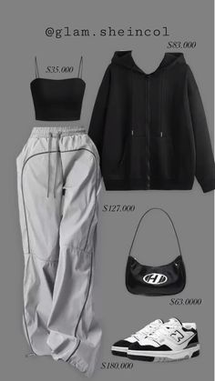 Outfit negro iconic new balance 550 chaqueta negra parachutte Outfit Ideas Elegant Classy, How To Style Black Pants, Outfit Ideas With New Balance, Winter Fits Baddie, Outfit Ideas Shein, Outfit Dark, Stylish Outfits Casual, New Balance Outfit, Balance 550