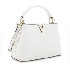 Cute Solid Color Small Satchel, Crossbody Shoulder Bag Condition: Brand New Color: White Size: 10"(W) X 4.25"(D) X 6.75"(H) Top Handles With 3" Drop & 50" Long Adjustable Crossbody Shoulder Strap With 23" (Max) Drop Material: Faux Saffiano Leather & Gold Tone Hardware With Magnetic Closure 2 Zipper Pockets Inside & 1 Zipper Pocket Outside More Colors Available. White Satchel With Hasp Closure, Elegant White Satchel With Zipper Closure, White Satchel Shoulder Bag With Zipper Closure, White Top Handle Satchel With Zipper Closure, White Leather Satchel With Gold-tone Hardware, White Crossbody Satchel With Silver-tone Hardware, Black Satchel, Patent Leather Handbags, Leather Satchel Bag