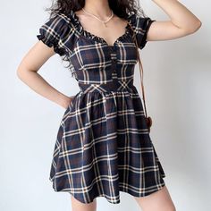 Zandria Plaid Bustier Dress ~ HANDMADE – Pellucid Busy Girl, Plaid Dresses, Busy Busy, Puff Dress, Bodycon Dresses Casual, Jewelry Details, Dress Handmade, Clothing Photography, Work Style