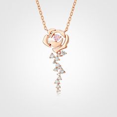 Elegant Crystal Rose Necklace Add a touch of elegance to any outfit with our Elegant Crystal Rose Necklace. Made with sparkling crystals and delicate rose details, this necklace is sure to make a statement. Perfect for special occasions or everyday wear, it's a must-have accessory for any fashion-forward individual. Dainty Rose Necklace, Sanrio Fashion, Rosé Details, Crystal Rose, Rose Pendant, Rose Necklace, Enamel Bracelet, Sparkling Crystal, Stylish Accessories