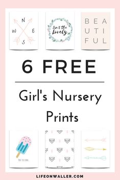 Pin it! free girl's nursery prints Nursery Prints Free, Free Nursery Printables, Furniture Color Schemes, Nursery Prints Girl, Baby Nursery Diy, Baby Room Art