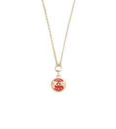 Description Handcrafted in 18-karat Yellow Gold and red ceramic, this Strength Small Mixed Belcher Chain Necklace is a reminder that Strength is within. We all have it, but sometimes it wanes, and we need to call on it. The lion symbolizes strength, dignity, passion, self-confidence, and solar energy. The tiger represents a quieter, steely strength. We all have both solar and lunar energies inside of us. Sometimes it takes greater strength to pull back and then to push forward. It is time to har Gift Chain Necklace With Logo Charm, Chain Necklace With Pendant Logo Charm As A Gift, Pendant Chain Necklace With Logo Charm As Gift, Red Gold Plated Necklace, Red Round Chain Jewelry, 14k Yellow Gold Celestial Charm Necklaces, Gold-tone Chain Necklace With Logo Charm As Gift, Luxury 14k Gold Red Necklace, Luxury Red 14k Gold Necklace