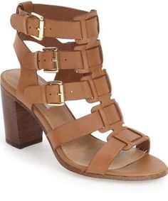 Tan High Heels, Tan Leather Sandals, Steve Madden Sandals, Open Toe High Heels, Caged Sandals, Sandal Shoes, Leather Heels Sandals