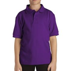 Basic items made better. Polo shirts with a bit of stretch for extra mobility and comfort. Perfectly matched for school and a daily wardrobe. No scratchy materials, just a soft pique polo shirts, perfect as a school uniform. Size: 20.  Color: Purple.  Gender: unisex.  Age Group: kids.  Pattern: solid. Classic Solid Polo Shirt For School, Basic Solid Color Collared Shirt, Basic Solid Collared Shirt, Basic Solid Color Polo Shirt For School, Basic Solid Polo Shirt For School, Short Sleeve T-shirt For School, Short Sleeve Solid Color T-shirt For School, Solid Color Cotton School Shirt, Solid Cotton School Shirt