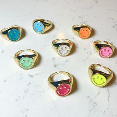 Dainty gold stacking ring. Colorful, Funny - perfect for summer! So simple and chic. Bridesmaid, Friend, Bestie, Sister or birthday gift. Super dainty and feminine. Perfect everyday ring Size： around 6.5 Gold Open Ring For Summer, Gold Rings For Summer Gift, Gold Rings As Summer Gift, Summer Gift Gold Rings, Gold Enamel Stackable Rings As Gift, Trendy White Enamel Rings, Trendy Gold Enamel Open Ring, Trendy Yellow Gold Rings For Gifts, Trendy Gold Open Enamel Ring