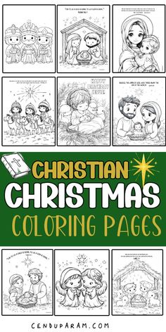 christmas coloring pages for children with the title christian christmas coloring pages on top of it