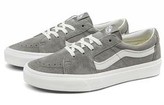 Vans SK8-Low Sneakers/Shoes Vans Sk8 Low, Sk8 Low, White Shoes Sneakers, Sneakers Grey, Vans Sk8, Low Sneakers, Sneakers Shoes, White Sneakers, Gray White